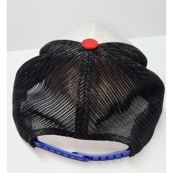 Genuine Fox Racing Hat USA Flag Print Trucker Mesh Snap Hat Cap OSFA EUC - Picture 3 of 7